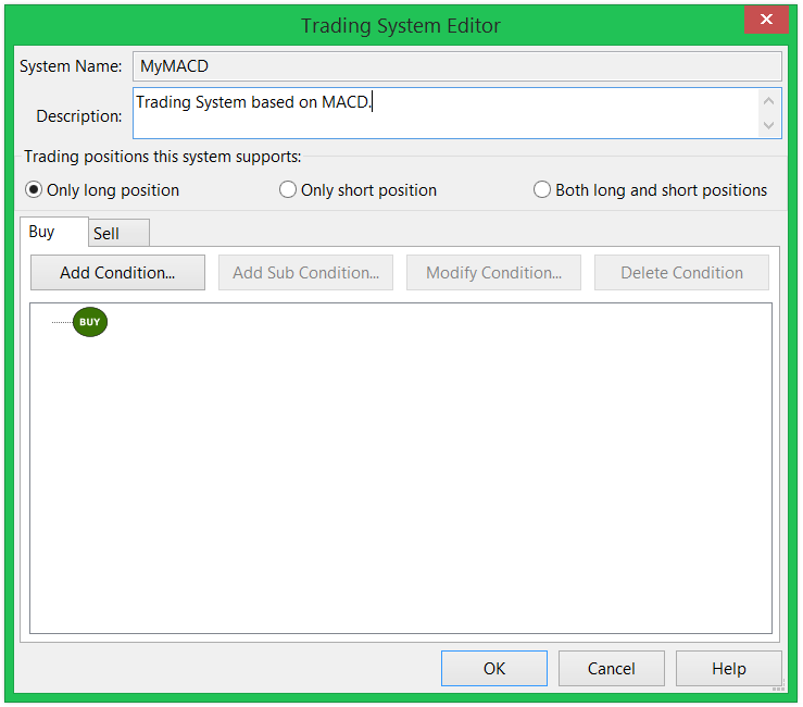 Trading System Editor
