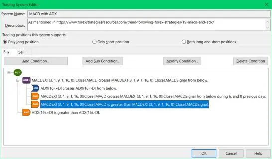 Visual Trading Systems Editor Screenshot